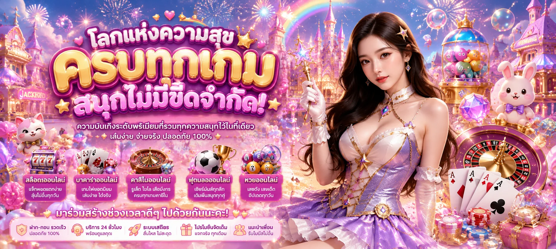 แบนเนอร์รวมค่ายสล็อตออนไลน์เว็บตรง PG SLOT ที่นิยม